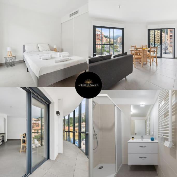 Le Cap Riviera - Centre- Parking Prive - Climatisation Apartment Ментона Екстериор снимка